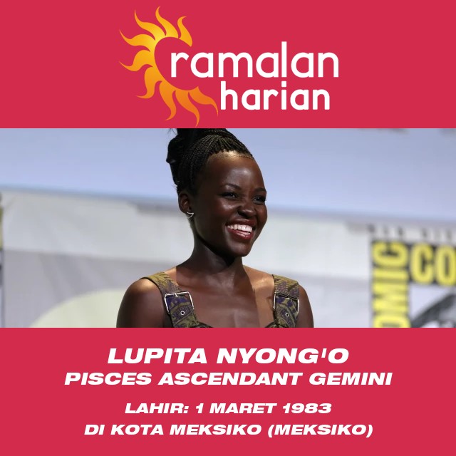 Penggambaran Astrologi Lupita Nyong\'o sebagai Pisces