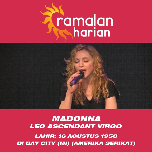 Portrai Astrologi Madonna sebagai Zodiak Leo